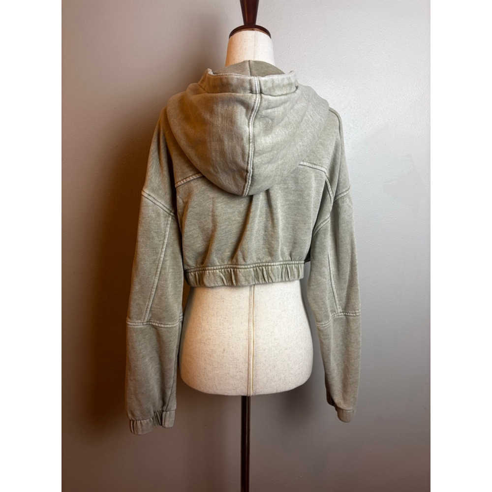 Y2k vintage 2000’s Urban Outfitters Cropped Hoodie S Green streetwear casual - Picture 3 of 5